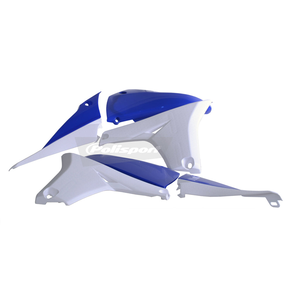 Polisport Rad Radiator Scoops W- Tank Cover Tank Panels For Yamaha YZ 450F OEM Color Blue Yam 98-White 2010-2013